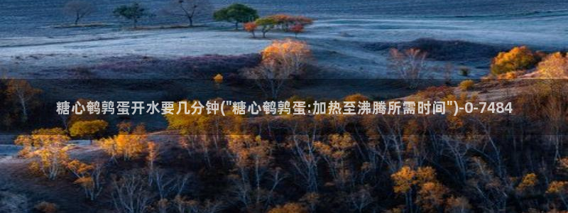 糖心vlog深夜释放自己：糖心鹌鹑蛋开水要几分钟(\